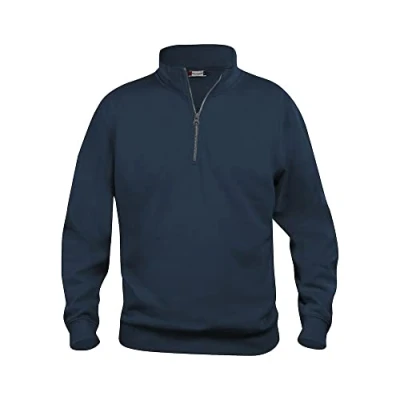 Image of Clique Unisex Adult Basic Half Zip Sweatshirt (S) (Dark Navy)