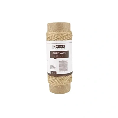 Image of D.RECT 10 m Jute Twine Natural Brown Cord Packing Gift Ribbon Craft Decorative 1.2 mm Thickness For: Packaging, DIY Arts &amp; Crafts, Floristry, Decoration, 800197