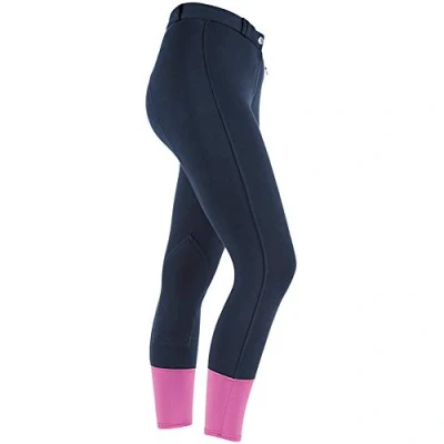 Image of Wessex Shires Knitted Riding Breeches in Navy Ladies 28,