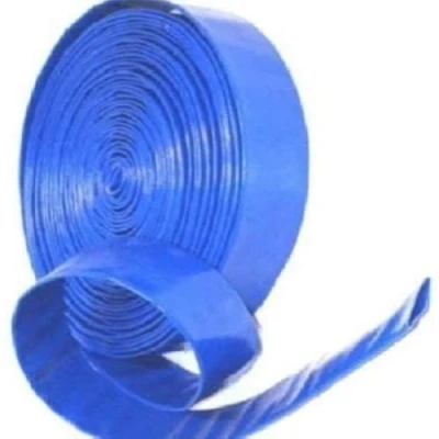 Image of Equip247uk Blue Layflat Water Discharge Hose Pipe Pump Irrigation 25mm (1&quot;) (10m)