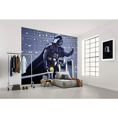 Image of Komar Star Wars Fleece Photo Wallpaper, Fleece, Blue, Black, 300 x 250 cm (Breite Höhe), Bahnbreite 50