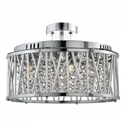 Image of Elise 5 Light Ceiling Pendant Chrome with Crystals, G9