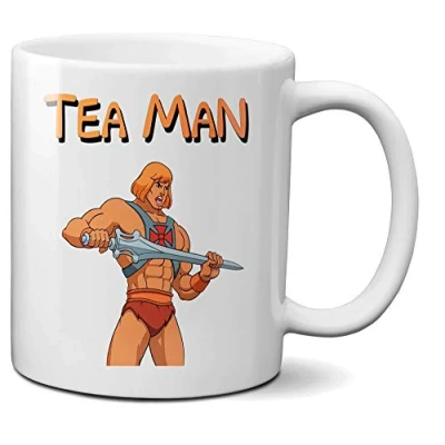 Image of Mugtime (TM) Tea Man (He Man) Parody Funny Mug Cup Ceramic 330ml 11oz