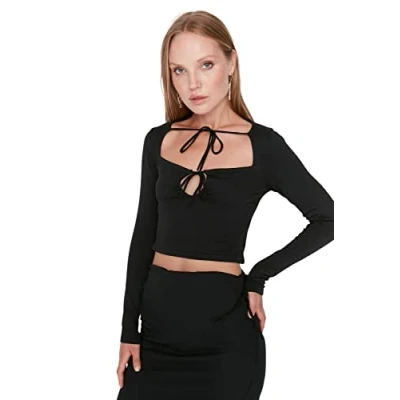 Image of Trendyol Blouse Black Crop