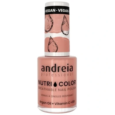 Image of Andreia Professional NutriColor Breathable Nail Polish Vegan and Cruelty Free DIY Art with Long Lasting Gloss Finish Colour NC7 Pink 10.5ml