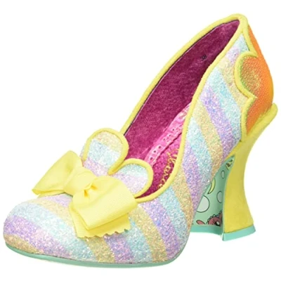 Image of Irregular Choice Fleur De Lis Fashion Shoe, Q122 Yellow Multi A, EUR 38 (UK 5)