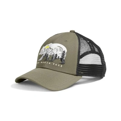 Image of The North Face Embroidered Mudder Trucker Unisex Cap, Size: One Size, New taupe green/bear graphic