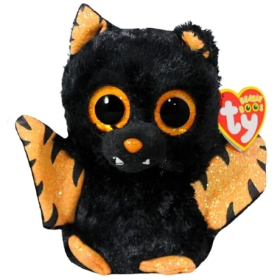Image of Ty UK Ltd Mortimer Bat Orange Beanie Boo Regular Halloween 2022 Baby Soft Plush Toy Collectible Cuddly Stuffed Teddy 36493