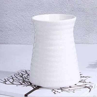 Image of TRvancat 14.5cm White Ceramic Flower Vase/Flower Pot