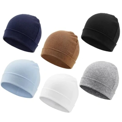 Image of DRESHOW Newborn Baby Hat Boys Girls Knit Soft Beanie Toddler Hats 0 6 Months