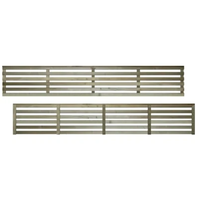 Image of Premier 6ft x 1ft Vogue Horizontal Venetian Slatted Trellis Panel