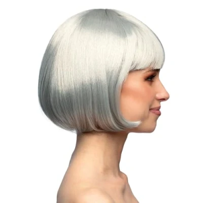 Image of Boland 10103115 Cabaret Wig Woman Helmet, Grey Silver, One Size