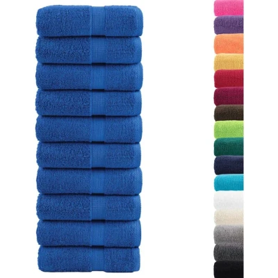 Image of vidaXL Premium Guest Towels SOLUND 10pcs Blue 30x50cm 600gsm