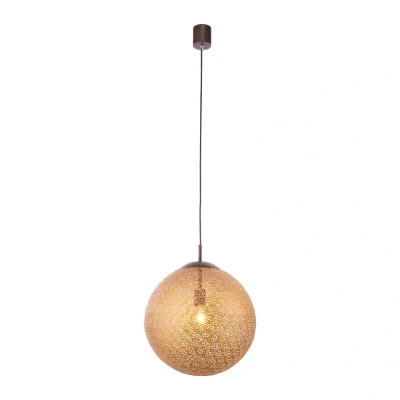 Image of Paul Neuhaus Greta pendant light, Ø 40 cm, gold coloured, metal