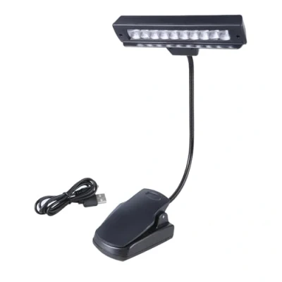 Image of Kingke USB And AA Battery Powered Clip On 10 LED Light Adjustable Angled For Reading Outdoor