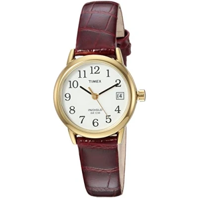 Image of Timex Women Analog Quartz Watch with Leather Strap TW2R634009J