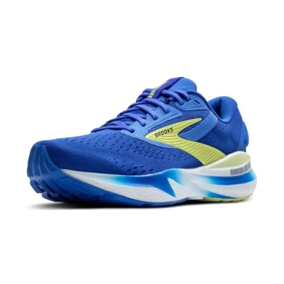 Image of BROOKS Men&#039;s Adrenaline GTS 24 Sneaker, Cobalt Neo Yellow Peatcoat, 7.5 UK