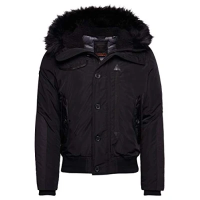 Image of Superdry Men&#039;s A4 Padded Jacket, Black, XXL