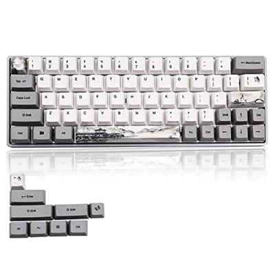 Image of VBESTLIFE Mechanical Keyboard Keycaps, 73Pcs PBT OEM Profile Sublimation Keycaps with Chinese Ink Pattern, for Keyboard(Ink Pattern)