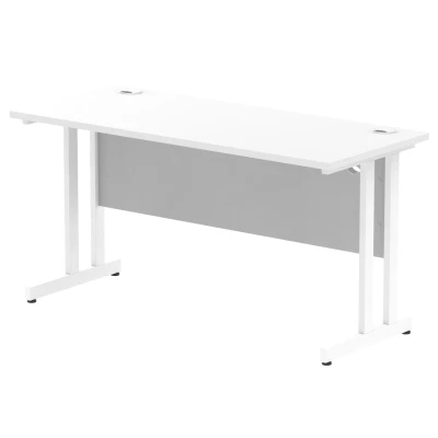 Image of Impulse 1400/600 Rectangle White Cantilever Leg Desk MI002202