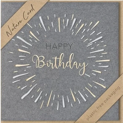 Image of bsb Birthday Card Nature Sustainable Cards with Envelope Women &amp; Men Greeting 15.5 x cm