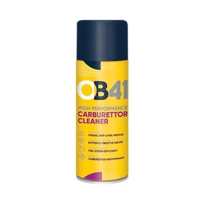 Image of OB41 High Performance Carburettor Cleaner. Powerful Cleaning Solvents For Cleaning, Dissolving and Remove Inhibiting Residues From Carburettors Butterfly Throttle Valves. 400ml
