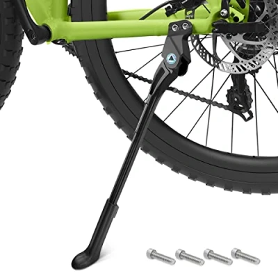 Image of EFEALL Bike Kickstand,18mm Hole Spacing Adjustable Aluminium Alloy Rear Mount Bicycle Kickstand for 24/26/27.5 inches Mountain Bike/Road Bike/BMX/MTB,Bike Side Mounted Kickstand, Not applicable E