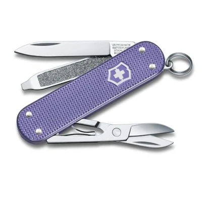 Image of Victorinox, Classic SD Alox, Swiss Army Pocket Knife, small, Multi Tool, Camping, 5 Functions, Blade, Nail file, Screwdriver 2.5 mm