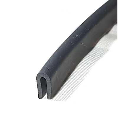 Image of X Small Black Rubber U Channel Edging Edge Protect Protection Trim Seal Flexible