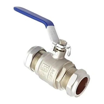 Image of 35mm Lever Ball Valve Blue Handle (Known as valves/Ball tap/Lever Valve/Lever / gate Also Available in 22mm, 42mm and 54mm)