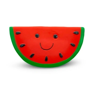 Image of Petface Foodie Faces Latex Watermelon Dog Toy with Built In Squeaker, Large (Pack of 1)