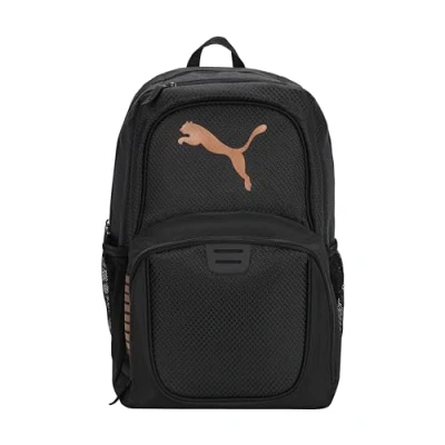 Image of PUMA Unisex&#039;s Evercat Contender Backpack, Black/Rose Gold, One Size
