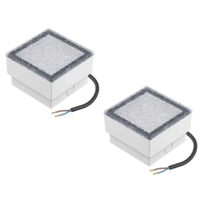 Image of ledscom.de 2 Pieces LED Paving Stone Ground recessed Light CUS for Outdoors, IP67, Angular, 10 x 10cm, Cool White