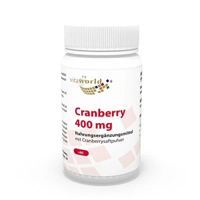 Image of Vita World Cranberry 400mg 60 Capsules Made in Germany