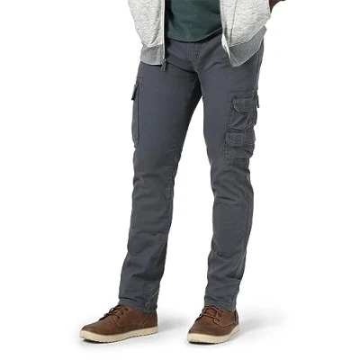 Image of Wrangler Authentics Men&#039;s Regular Tapered Cargo Pant, Pewter, 30W / 30L