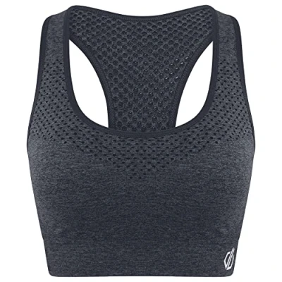 Image of Dare 2b Womens Dont Sweat It II Sports Bra Ebony Grey, Size: XS