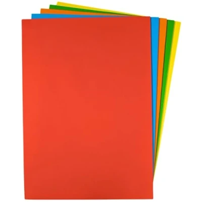 Image of A4 80gsm Assorted Coloured Bright Paper 100 Sheets