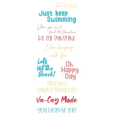 Image of Sizzix™ Clear Stamps Set 10PK Va Cay Mode by Catherine Pooler