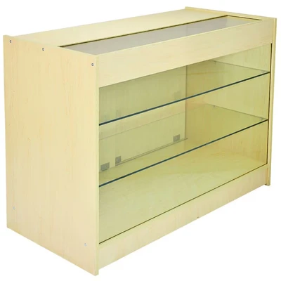 Image of MonsterShop Retail Counter Maple Shop Display Storage Cabinets Lockable Showcase Aquarius