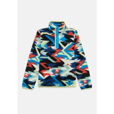 Image of Columbia Helvetia II Printed HALF SNAP Fleece jumper for kids, Size: Large, Compass blue