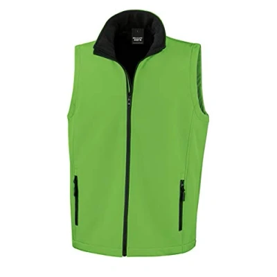 Image of Result Men&#039;s CORE Printable Bodywarmer Jacket, Green (Grn/Blk), XXXX Large