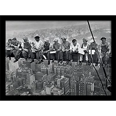 Image of Pyramid International Lunch on a Skyscraper Memorabilia, MDF, Multi Colour, 30 x 40 cm
