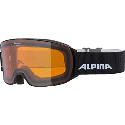 Image of ALPINA Unisex Adult, NAKISKA DH ski goggles, black matt, One Size