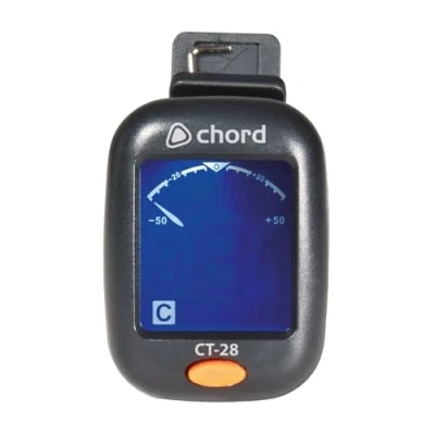 Image of Chord Chromatic Clip On Tuner for Electric Guitar, Bass Acoustic Guitar &amp; Ukulele Accurate and Precise Battery Powered with High Contrast Digital Display