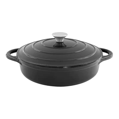 Image of Blackmoor Cast Iron 28cm/2.5L Low Casserole Black