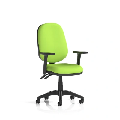 Image of Eclipse Plus II Lever Task Operator Chair Bespoke with Height Adjustable Arms In Myrrh Green