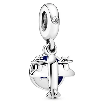Image of Pandora Propeller Plane Dangle Charm 798027CZ