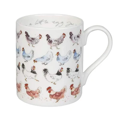 Image of Sophie Allport Fine Bone China Boxed Mug (275ml) Chicken: Lay A Little Egg For Me