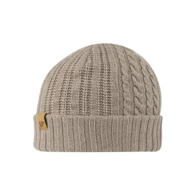 Image of JACK PYKE Merino Wool Beanie Hat Barley Beige