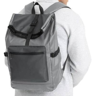 Image of Kono Casual Daypacks Large Anti Theft Laptop Backpack Fits 15.6 inch Water Resistant School Bags Business Work Bag for Men Women Travel(Grey)